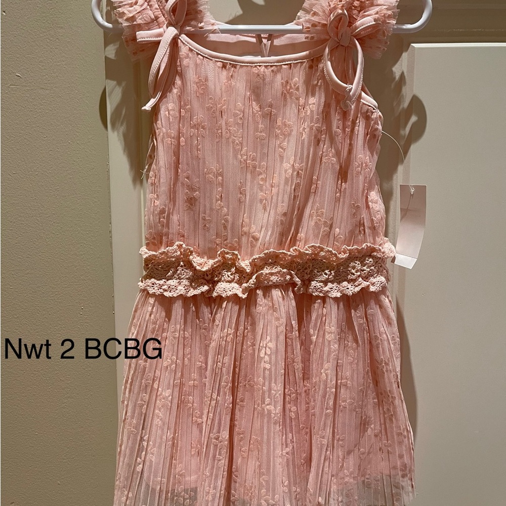 BCBG girls size 2 new with tags pink lace dress